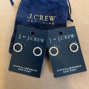J. Crew Gold Circle Stud Earrings